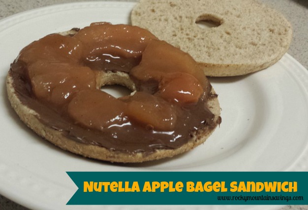 Nutella Apple Bagel Sandwich