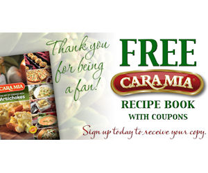 1st 15,000 - Free Cara Mia Recipe Book with Coupons