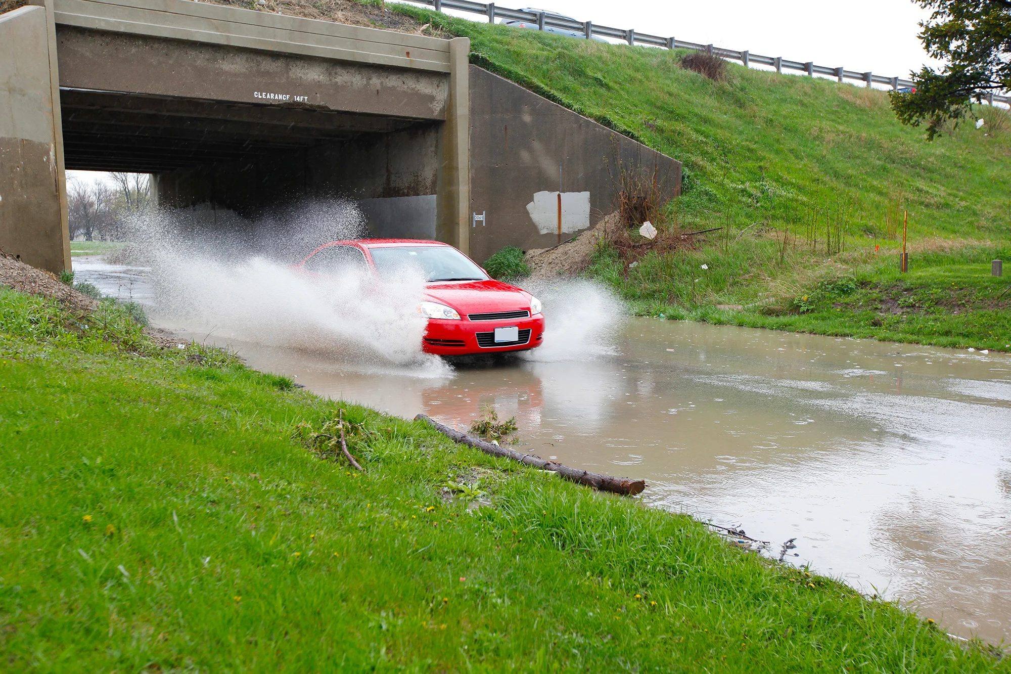 Car Driving in Water