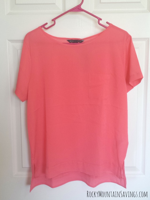 French Connection Classic Polly Plains Top in Coral - Wantable Style Edit May 2015