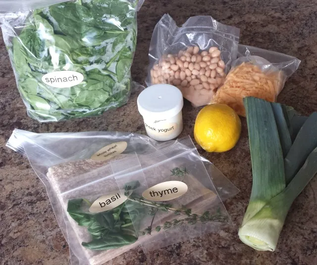 Spinach and White Bean Quesadilla Ingredients