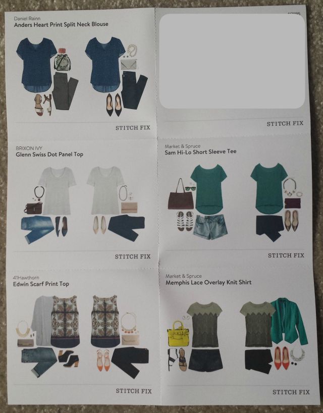 Stitch Fix Styling Sheet