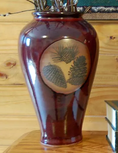 pine cone vase