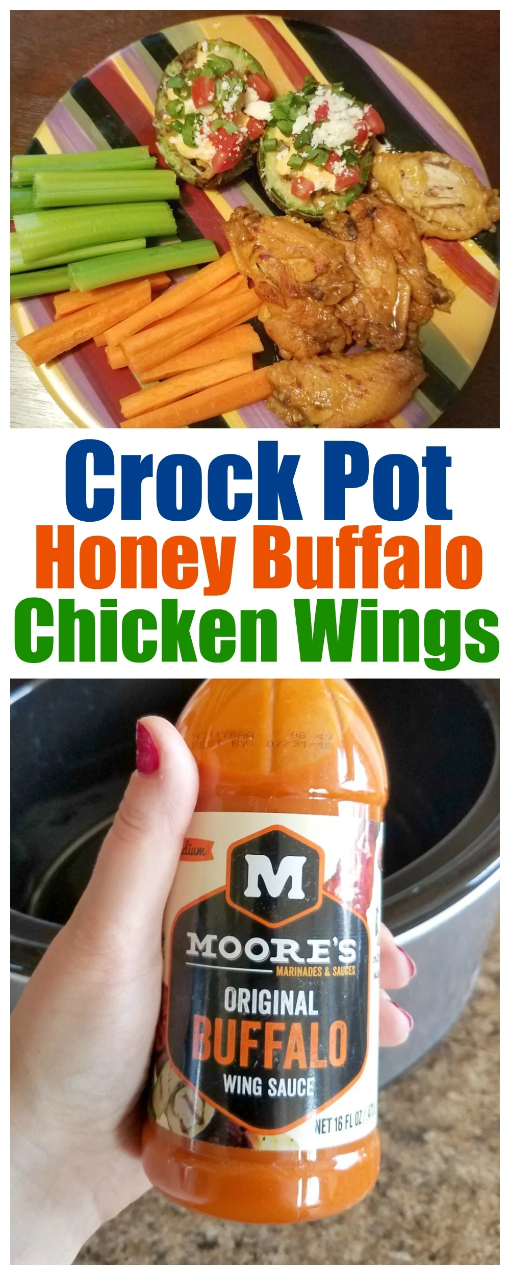 Crock Pot Honey Buffalo Chicken Wings