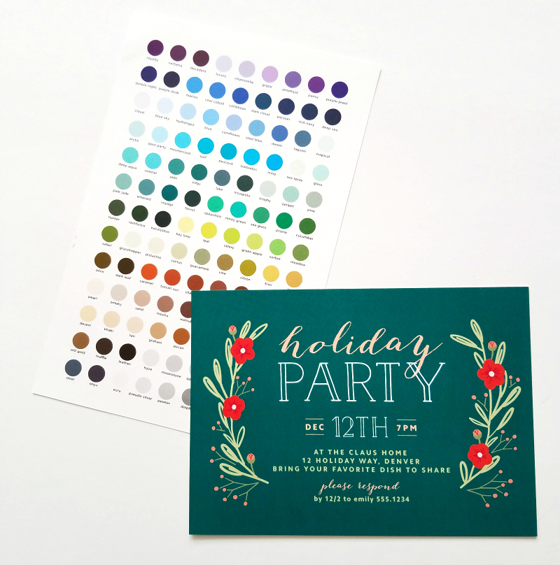 Basic Invite Holiday Party Invitation Colors