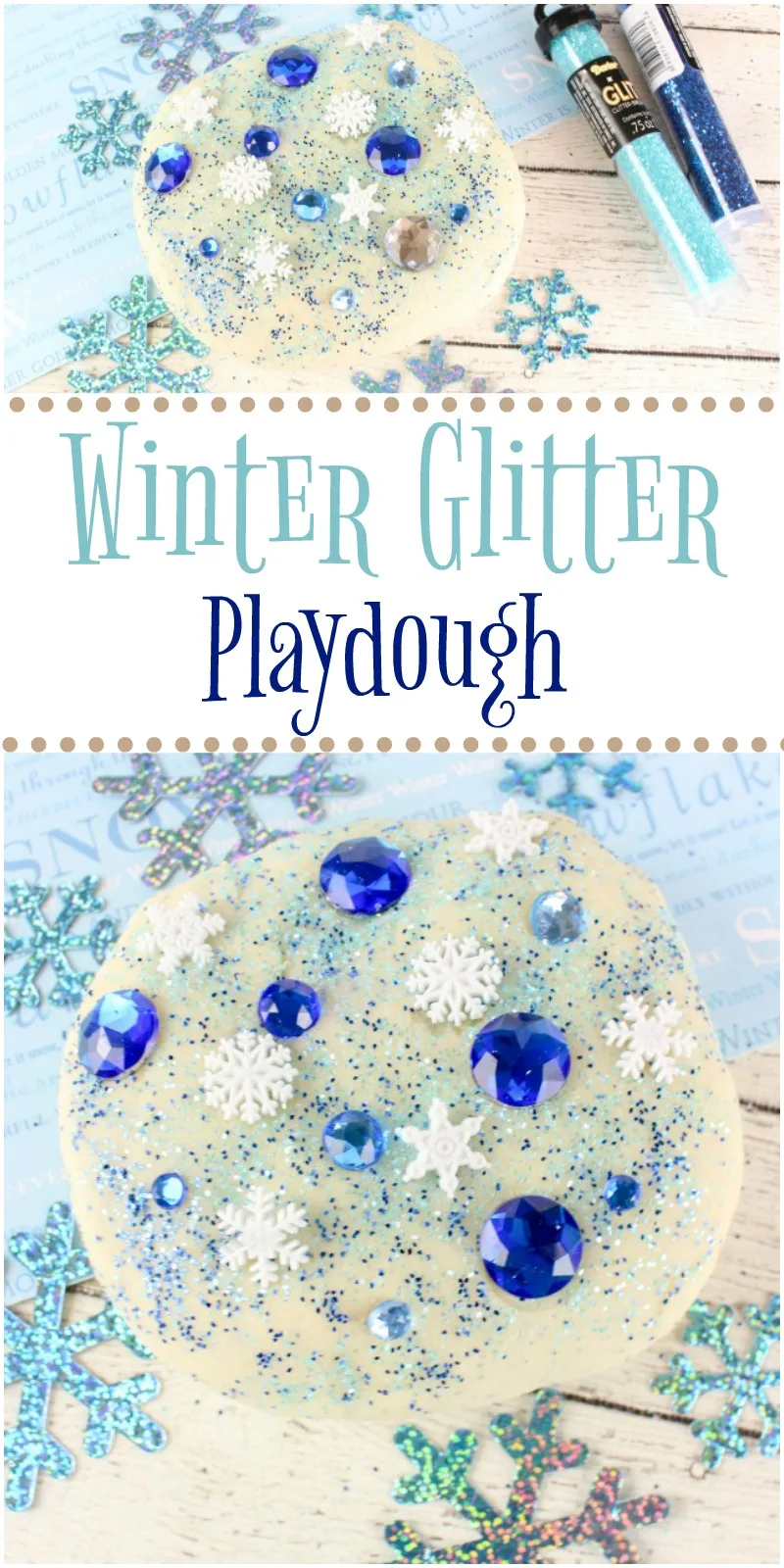 DIY Winter Glitter Playdough